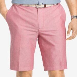 Izod Newport Oxford Men's Cotton Shorts Real Red Inseam 10.5" Size 42